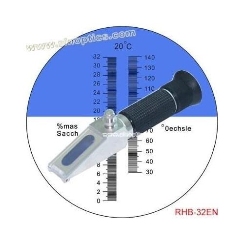 Wholesale Hand-held BUILT-IN CALIBRATION KNOB Wine/Oe Refractometer RHBN-32EATC