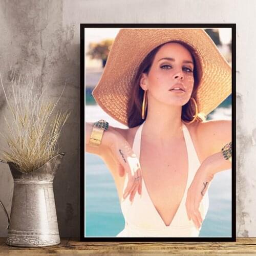 High Definition Portrait Picture Lana Del Rey Music Singer Model Canvas Poster Print Photo Bar Cafe Wall Artist Home Decoration