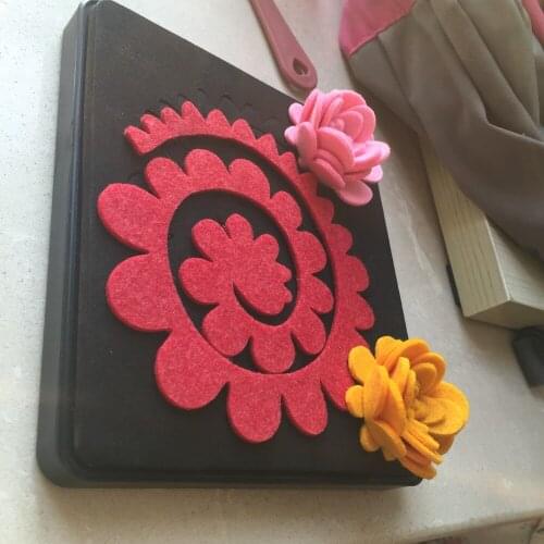 Spiral flower scrapbooking die cutter fabric felt cutting 15.8mm thick 5.5*6inch SMR-FL0025