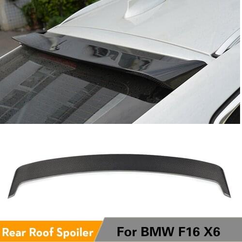 Carbon Fiber Rear Spoiler Lip Wing For BMW X6 F16 2015 - 2016 Rear Window Roof Spoiler Rear Trunk Boot Lip Spoiler