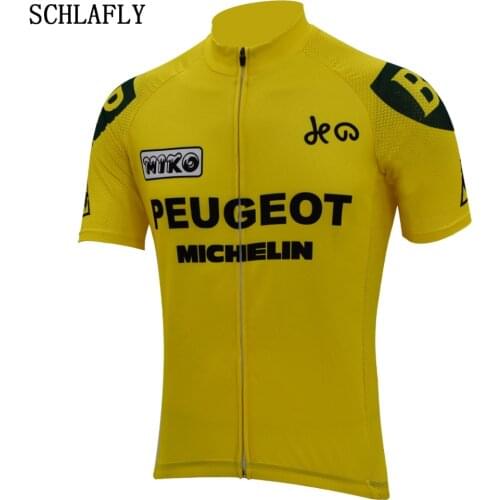 Yellow cycling jersey short sleeve summer autumn bike wear jersey road jersey cycling clothing bicycle clothes schlafly
