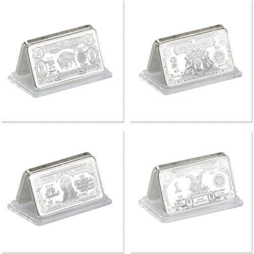 WR US Dollar Silver Coins Collectibles with Coin Holder America Bullion Bar Coin Set Challenge Coin Original Gifts Dropshipping
