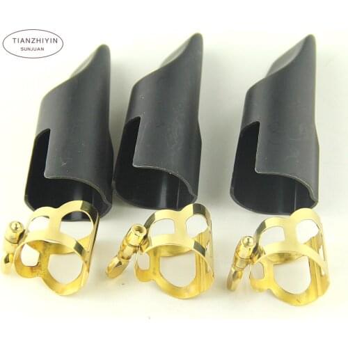 3pcs Sax Mouthpiece Pipe Clip Bakelite Mouthpiece Flute Head Clamp for Alto Saxophone Parts