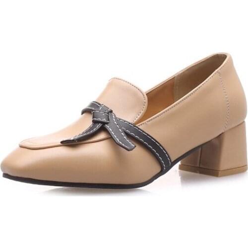 Big Size ladies high heels women shoes woman pumps Butterfly-knotted single shoes
