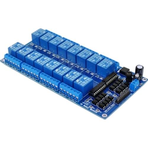 1pcs 12V 16 Channel Relay Module for arduino ARM PIC AVR DSP Electronic Relay Plate Belt optocoupler isolation