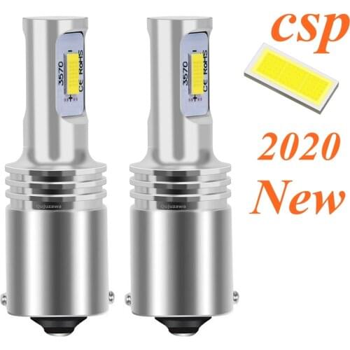 2PCS 1156 BA15S P21W 7506 R10W Super Bright CSP 3570 LED Car Tail Brake Bulb Auto Reverse Lamp Turn Signals Rear Parking Lights