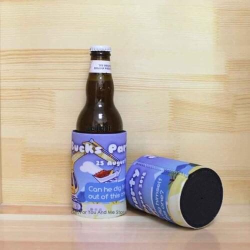 200pcs/lot Custom Stubbie Coolers Neoprene Beer Bottle Cooler For Bar Thermos Insulated Bag Waterproof Ice Packs Beer Can Cover