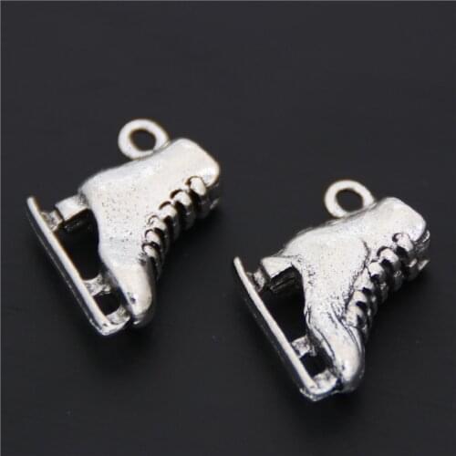 3pcs Silver Color Ice Skates Shoes Fit Charm Bracelet DIY Bracelet Making Jewelry A2579