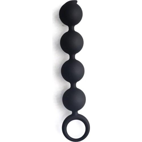 4 Beads Sex Tools for Sale Waterproof Erotic Toy Anal Sex Toys Product Silicone Black Sex Toys for Adults Beauty & Health ST419