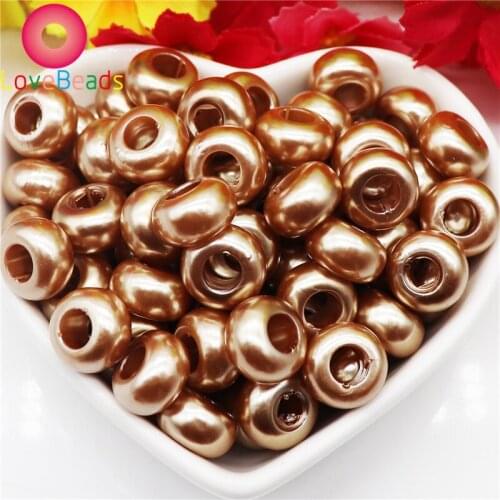 50 Pcs Gold White Pink Red Blue Purple Grey Color Rondelle Beads Acrylic Resin Murano Beads Charms for Jewelry Making Bracelet