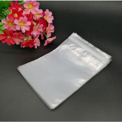 500pcs White Plastic Zip Lock Plastic Bags PE Ziplock Bags Clear Storage Bag Gift Packaging Bags Reclosable Ziplock Bag Pouches