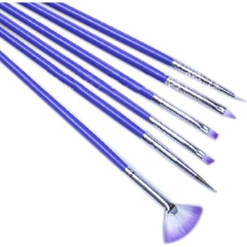 7Pcs/set Professional Nail Art Brush Set for Manicure Rhinestone Acrylic Paint Brushes Kit UV Gel Polish Nails Pen