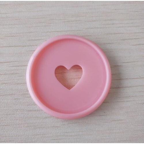 12pcs Heart Notebook Mushroom Hole Button Notepad Plastic Loose leaf Coil 360 Degree Foldable Disc Buckle Office Supplies