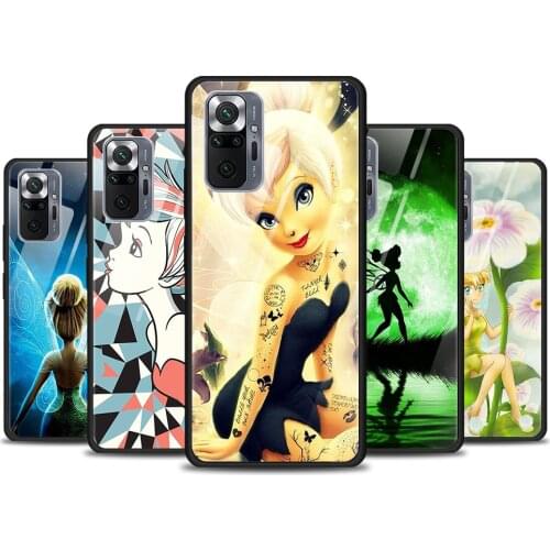 Wendy Tinkerbell Tempered Glass Cover For Xiaomi Redmi Note 10 10S 9 9T 9S 8T 8 9A 9C 8A 7 Pro Max Phone Case