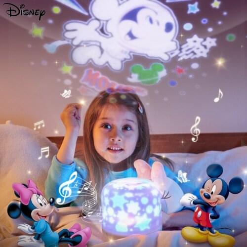 Disney Mickey Mouse Frozen Projector Party Dressing Birthday presents for children rotate bedroom Night light Projection Toys