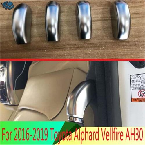 For 2016-2019 Toyota Alphard Vellfire AH30 Car ABS Chrome Car Armrest Moldings Rear Door Handle Handrail Rest Cover Trim