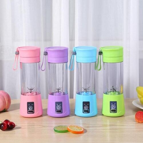380ml 2 Blades Electric Fruit Juicer Mini USB Portable Smoothie Maker Blender Machine Sports Bottle Juicing Cup Kitchen