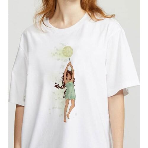 Graphic Tees Tops City Girl Tshirts Women Funny T Shirt O-neck T-shirt White Tops Casual Short Camisetas Mujer_T-Shirt