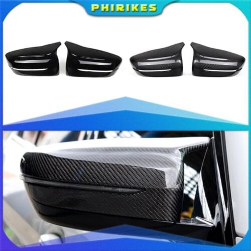 For BMW 5 7 Series G30 G38 G11 G12 Car Rear View Side Wing Mirror Cap black Carbon Fiber pattern car accessories 2017 2018 2016