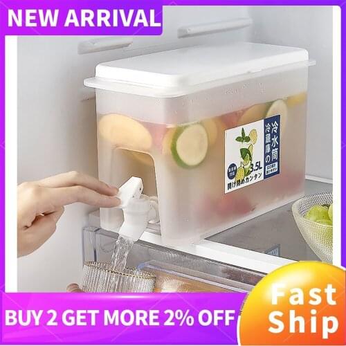 3500ml Water Jug With Tap Cold Kettle Kitchen Lemonade Jug Drinkware Container Heat Resistant Pitcher Juice Decante