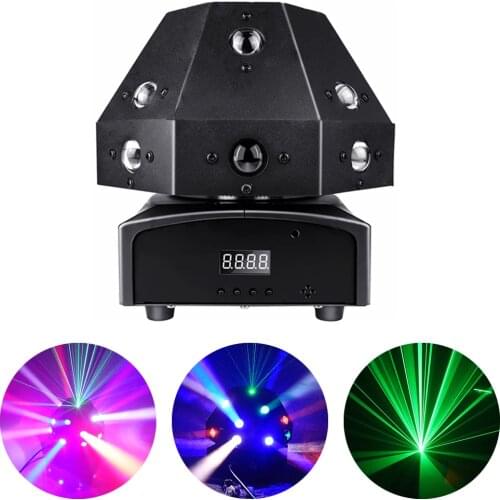 16X3W RGB 3IN1 Laser Light For DJ Disco Party Stage Effect Light DMX512 Beam Moving Head Light Strobe Flash Light Bar Wash Light