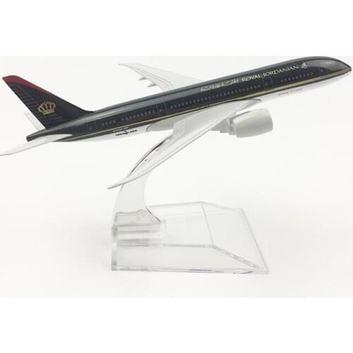 14CM Diecast 1:400 Airplane B787 Model with Base Alloy Aircraft Plane Toy Royal Jordan Airlines 787 Plane Model Collection Gifts