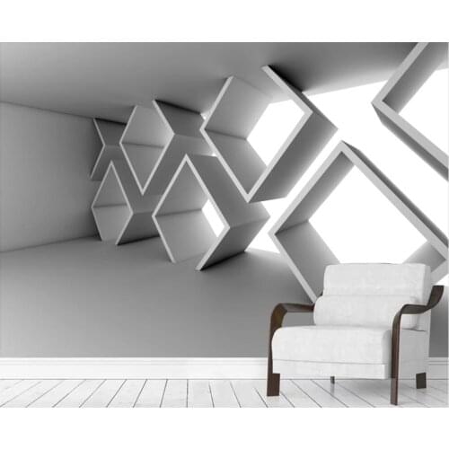 Custom photo mural 3d wallpaper Extended space cement board special-shaped building living room wallpaper for walls 3 d in rolls