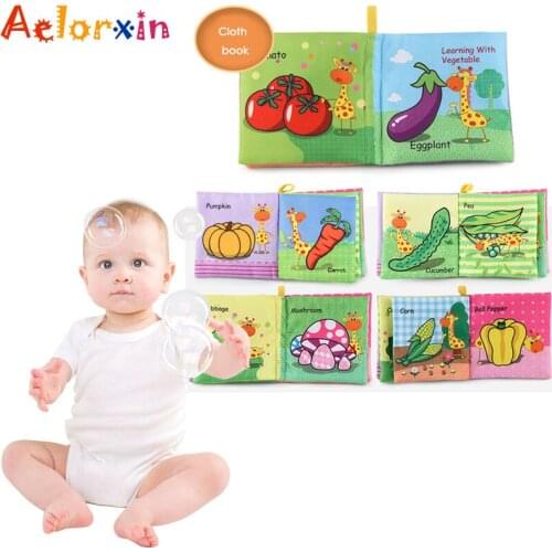 Educational Toy For Children Infant Cloth Book Mobile Soft Vegetable Developing Doll Rattles Newborns Kids Baby Toys Baby Toys