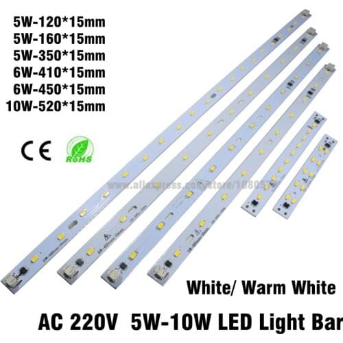 Factory Wholesale 220V LED Tube bar 5W 6W 8W 10W 5730SMD Integrated Driver, High CRI, High Brightness Excellent Quality