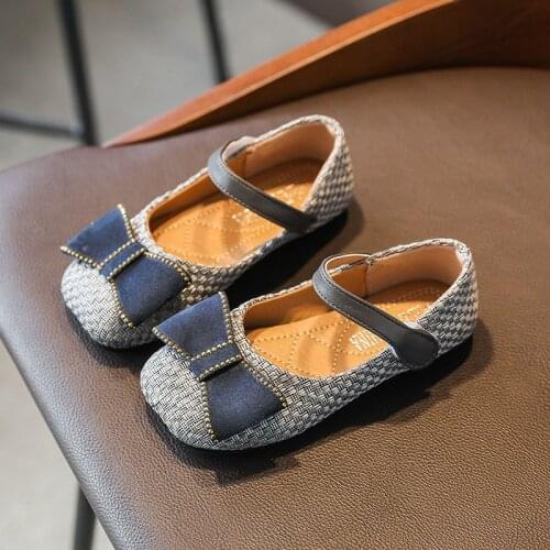 2 3 4 5 6 7 8 9 10 Years 2021 Kids Fashion Bow Party Little Girls Shoes Princess Elegant ChildrenS Leather Shoes For School