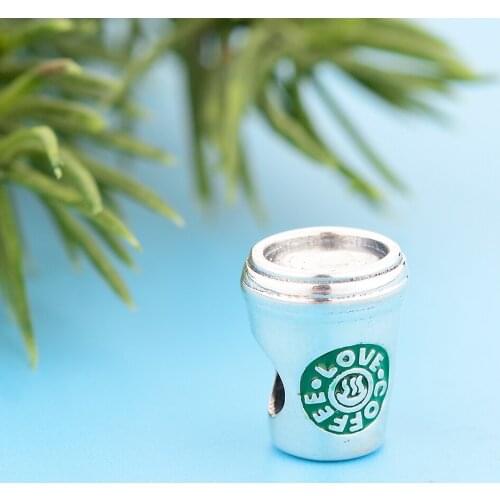 Fit Original Charm Bracelet Authentic 925 Sterling Silver Love Coffee Cup Bead For Making Women Berloque 2021