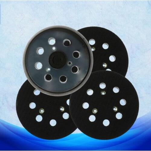 5 Inch 8 Hole 125mm PU Back up Sanding Pad Sanding Polishing Disc Dry Grit For Festool Sander Grinder Black Sanding Pad