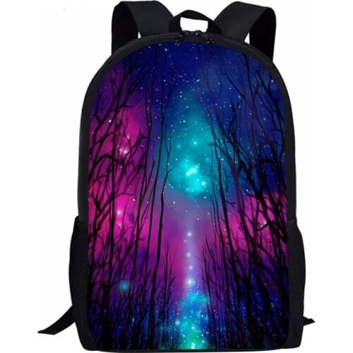 Galaxy Pattern Students School Bag for Boys Teenagers Backpack Travel Package Shopping Shoulder Bag Women Mochila