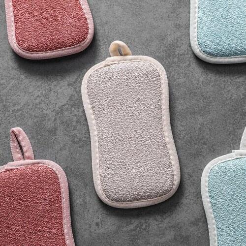 1PC kitchen Microfiber Cleaning Sponge for washing dishes pan brush Kitchen sponge Rust Removing Clean Cloth Eraser Sponge