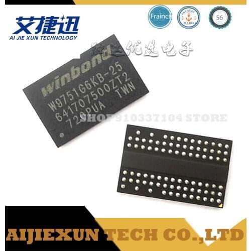 10pcs/lot W9751G6KB-25 WBGA-84 SDRAM DDR2 512Mb 400MHz Memory IC CHIPS NEW AND ORIGIANL