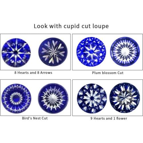 100% Moissanite loose stone Wholesale 8 Hearts and 8 Arrows cut Plum blossom Cut cupid cut 9 Hearts and 1 flower diamonds