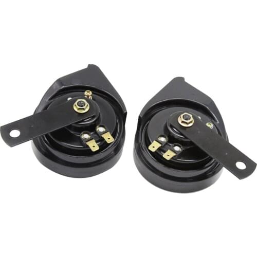 2 Pieces Car Vehicles 12V 110DB Loud Dual-Tone Electric Snail Air Horn Siren