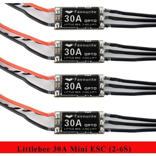 4pcs Favourite Little Bee littlebee 30a ESC (2-6S) OPTO for Multirotor 350/450/550/680 frame quadcopter compatible EMAX RS2205
