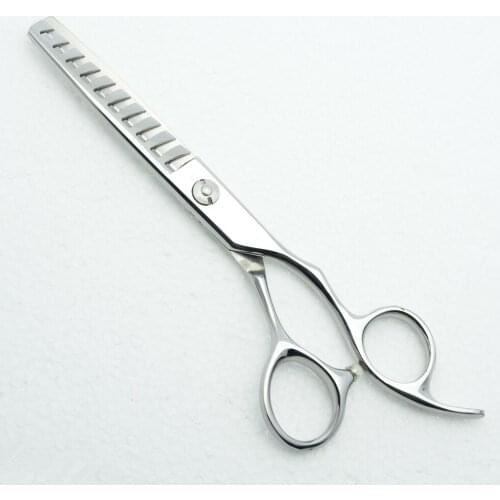 6 INCH 17cm Customized Brand Professional Hairdressing Scissors 440C 10 Teeth 45% Thinning Rate Thinning Scissors Hair