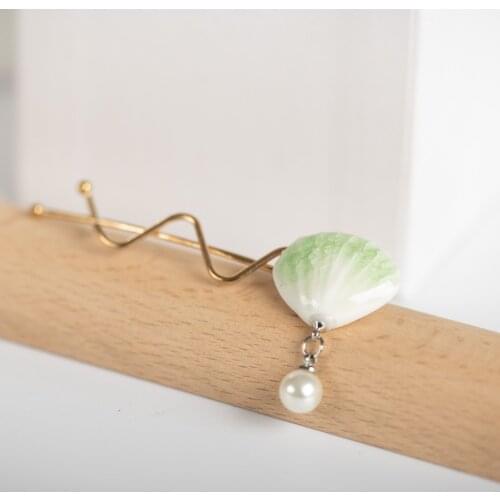 Cartoon Shape Art Hair accessories Fashion Ceramic Girl Gift Hairpin #IY570