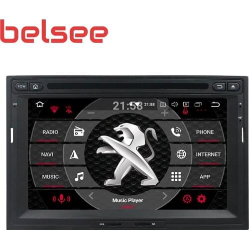 Belsee 4GB+64GB Android 9.0 Radio for Peugeot 3008 5008 Partner 2010-2016 Car Stereo GPS Unit Autoradio DVD Player Sat Navi