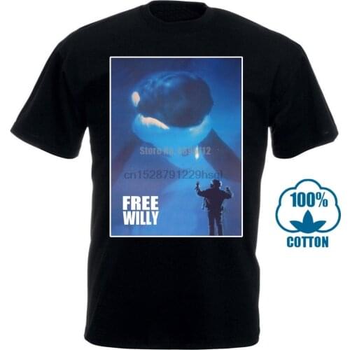 Free Willy T Shirt Movies Warner Bros Tee 90S Cinema Promo Whale Air Tshirt Hot New Fashion Top Free Shipping 2018Officia Shirts