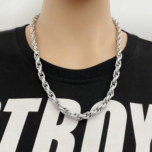 Titanium steel stainless steel stripe chain wild simple men and women necklace hot sale