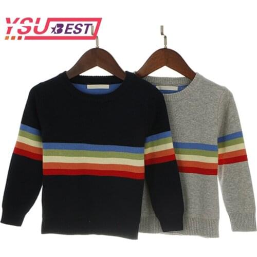 Baby Sweater Boys Rainbow Children Knitwear Autumn Winter Fashion Baby Girl Clothes Outerwear Kids Pullover Tops Girls Sweater