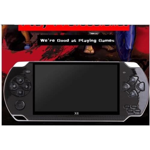X6 Video Game Console for PSpP Retro Game 4.3 inch Screen Mp4 Player MP5 Game Player Support Camera,Video,E-book