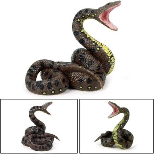 Simulation Animal Boa Constrictor Toys Childrens Joke Toy Wild Animal Snake Plastic Model Gimmicks Decoration Toy