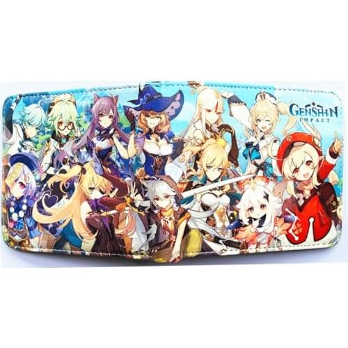 PU Leather High Quality Game Genshin Impact Wallet Wallet Short Purse With Hard Holder