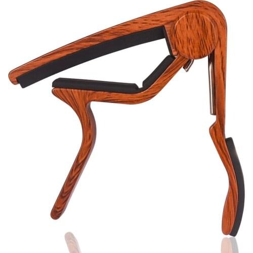 Guitar Capo Ukulele Capo Deep Wood Grain Metal Capo Tone-variation Clip Tuning Clip Musical Instrument Accessories Dropshipping