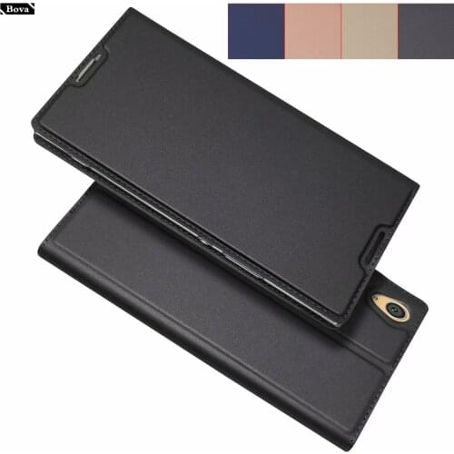Magnetic adsorption Flip Case for Sony Xperia XA1 card holder bags matte case for Sony Xperia XA1 Ultra XA1 Plus cover