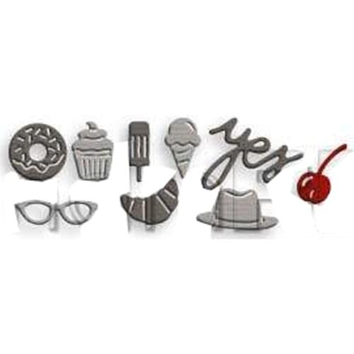 Mini Dies Icon Set SWEETS Metal Cutting Dies for DIY Scrapbooking Crafts Dies Cut Stencils Maker Photo Album Template Albums